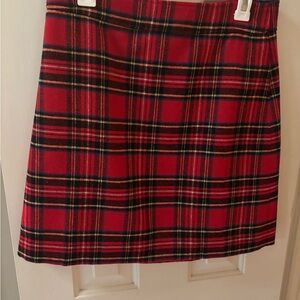 J. Crew Tartan Mini Skirt in Red and Black